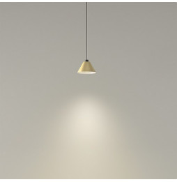 LedsC4 - Luminaria colgante D-TRACK cónica cable 670mm E27 40W oro mate
