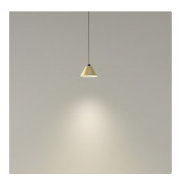 LedsC4 - Luminaria colgante D-TRACK cónica cable 670mm E27 40W oro mate