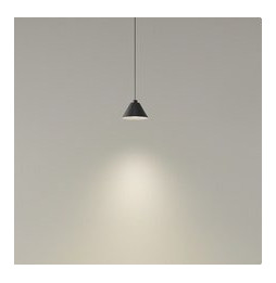 LedsC4 - Luminaria colgante D-TRACK cónica cable 670mm E27 40W negro