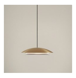 LedsC4 - Luminaria colgante NOWAY pequeña LED 16,5W 2700K negro oro 618lm