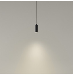 LedsC4 - Luminaria colgante D-TRACK cilindrica 95mm cable 2200mm E27 40W negro