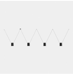LedsC4 - Luminaria colgante Super ATTIC rectangular 1200mm 4xE27 23W negro