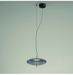 LedsC4 - Luminaria colgante PLAT superficie LED 10,5W 2700K negro 762lm