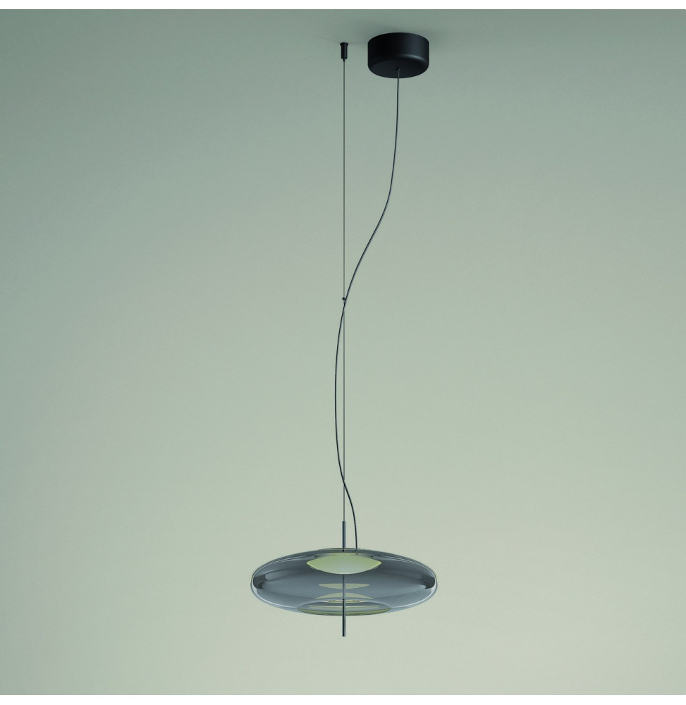 LedsC4 - Luminaria colgante PLAT superficie LED 10,5W 2700K negro 762lm