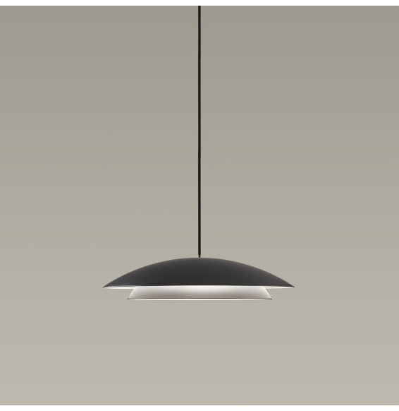 LedsC4 - Luminaria colgante NOWAY pequeña LED 16,5W 2700K corte de fase negro 618lm