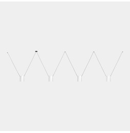 LedsC4 - Luminaria colgante Super ATTIC rectangular 1200mm 4xE27 23W blanco negro