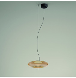 LedsC4 - Luminaria colgante PLAT superficie LED 10,5W 2700K negro 743lm