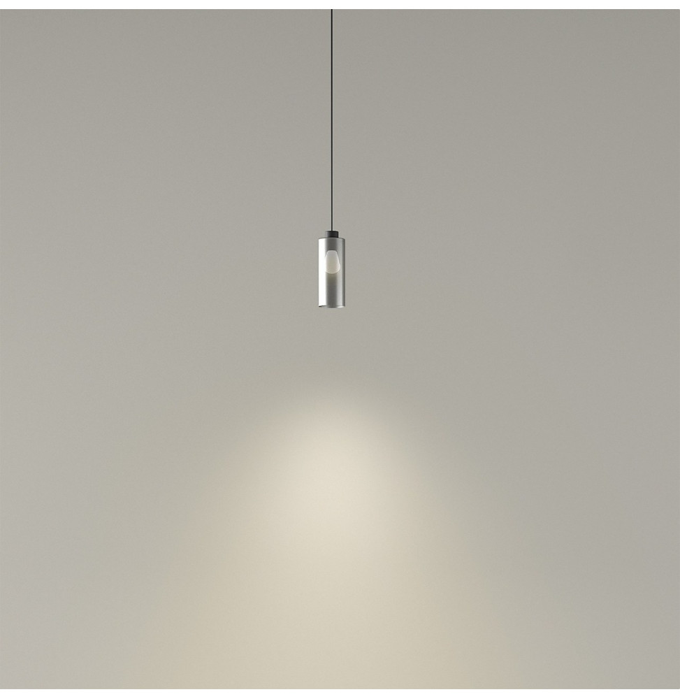 LedsC4 - Luminaria colgante D-TRACK cilindrica 100 cable 670mm E27 40W negro LedsC4 - Luminaria colgante D-TRACK cilindrica 100 cable 670mm E27 40W negro