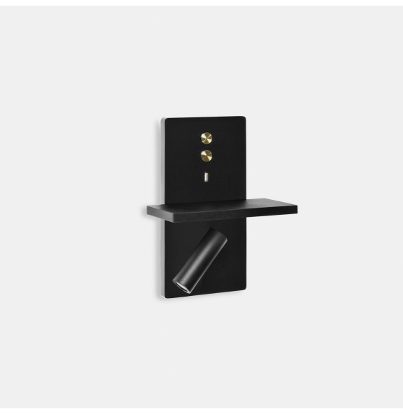 LedsC4 - Aplique ELAMP LED 2,2W 2700K negro oro