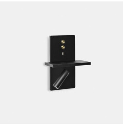 LedsC4 - Aplique ELAMP LED 2,2W 2700K negro oro
