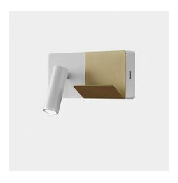 LedsC4 - Aplique ELAMP MINI LED 2W 2700K blanco oro mate