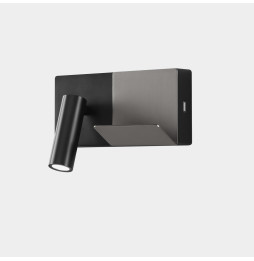 LedsC4 - Aplique ELAMP MINI LED 2W 2700K negro níquel satinado