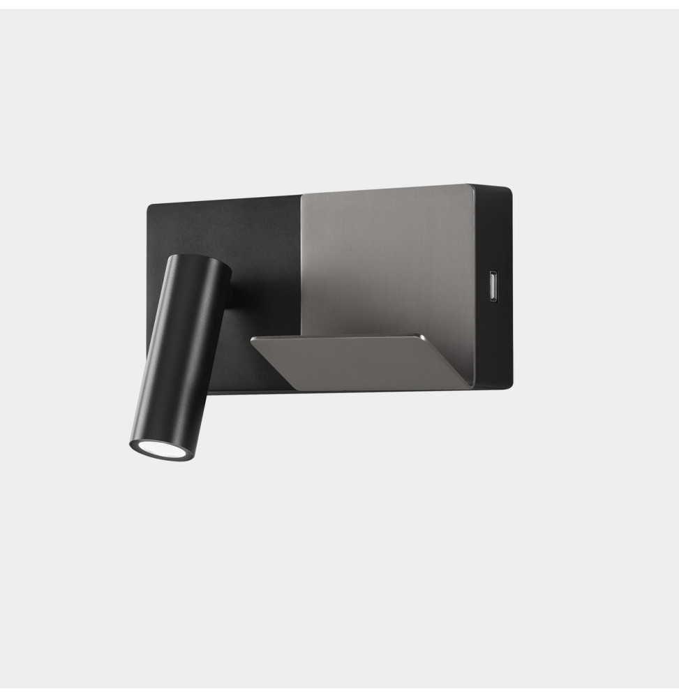 LedsC4 - Aplique ELAMP MINI LED 2W 2700K negro níquel satinado LedsC4 - Aplique ELAMP MINI LED 2W 2700K negro níquel satinado