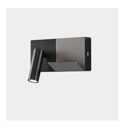 LedsC4 - Aplique ELAMP MINI LED 2W 2700K negro níquel satinado