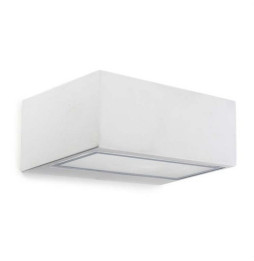 LedsC4 - Aplique IP65 Nemesis LED 90x220mm LED 17,5W 2700K blanco mate 1816lm