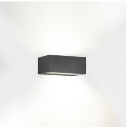 LedsC4 - Aplique IP65 Nemesis LED 90x220mm LED 17,5W 2700K gris urbano 1816lm