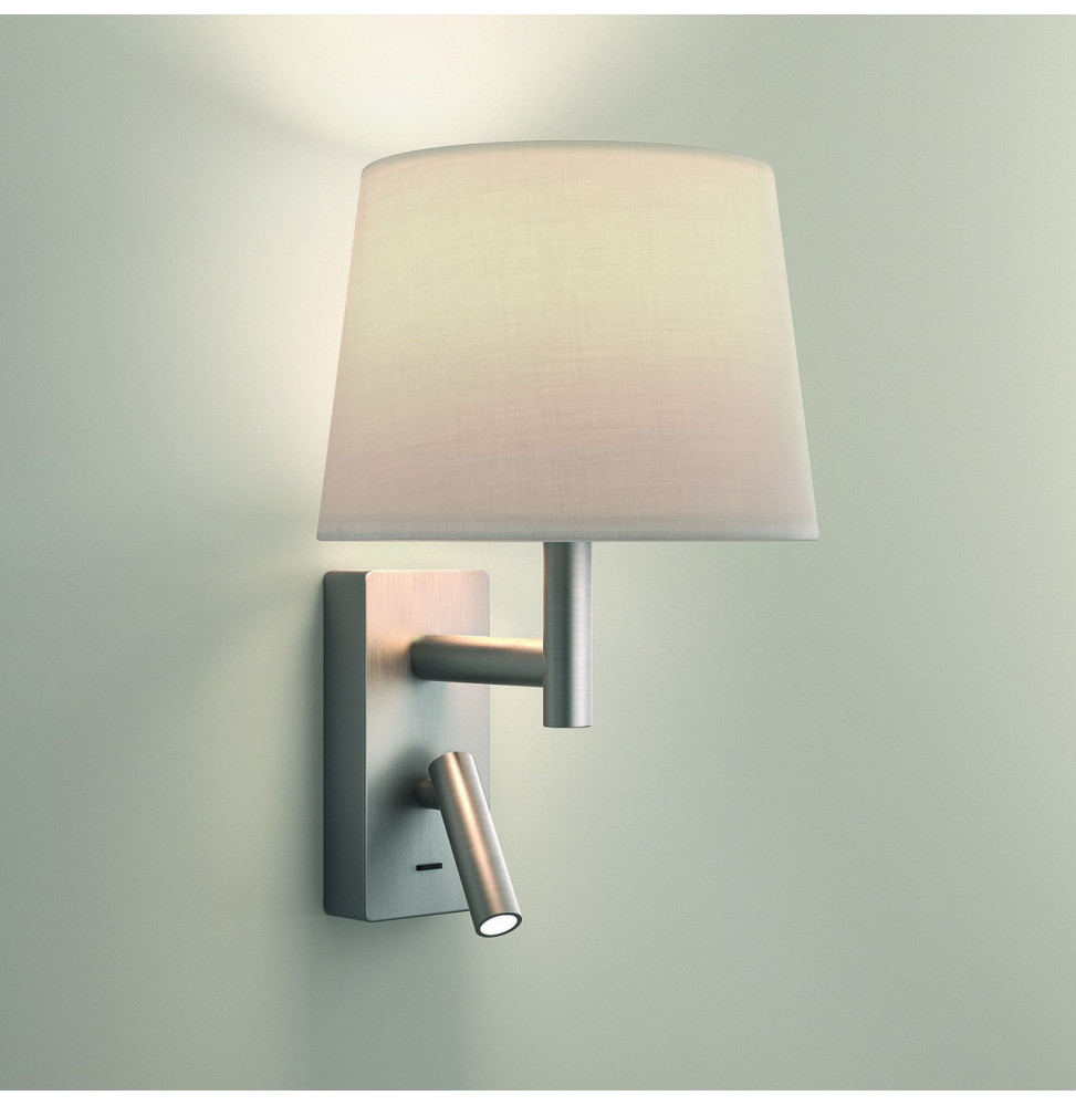 LedsC4 - Aplique METRICA Shade Reader E27 60W níquel satinado