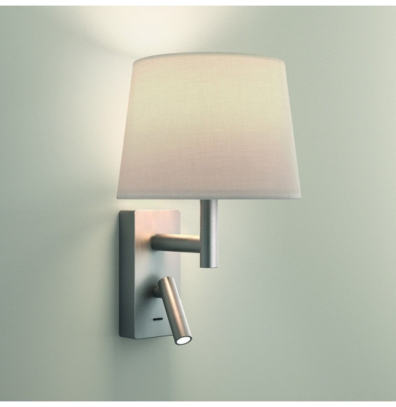 LedsC4 - Aplique METRICA Shade Reader E27 60W níquel satinado