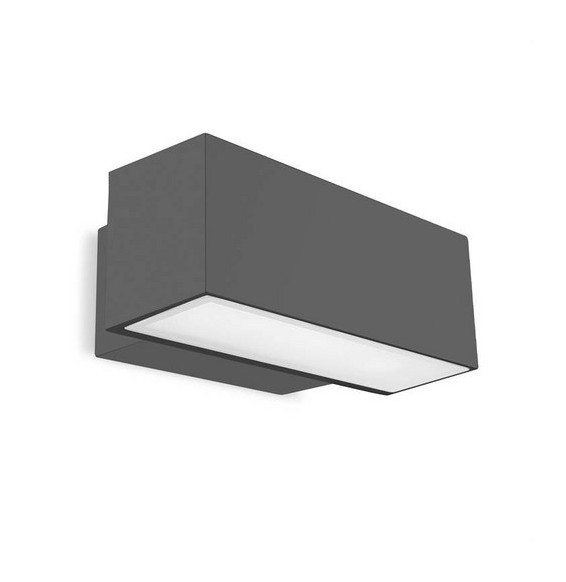LedsC4 - Aplique IP66 AFRODITA LED 300mm doble emisión LED 34,6W 3000K DALI-2 gris urbano 3069lm