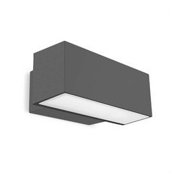 LedsC4 - Aplique IP66 AFRODITA LED 300mm doble emisión LED 34,6W 3000K DALI-2 gris urbano 3069lm