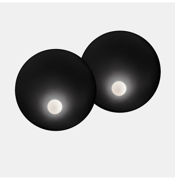 LedsC4 - Aplique TRIP doble 460/460mm E14 7W negro