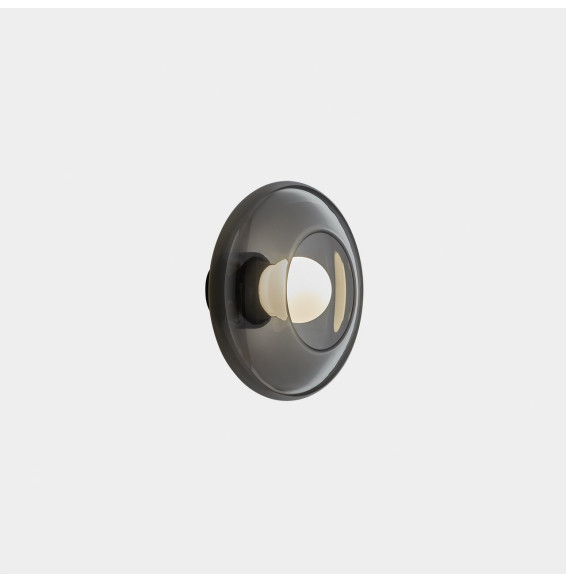 LedsC4 - Aplique TRIP Glass E14 7W negro metalizado