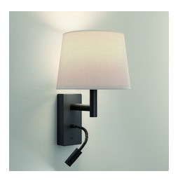 LedsC4 - Aplique METRICA + flexo E27 60W negro metalizado