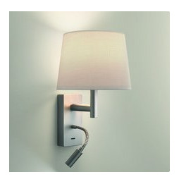 LedsC4 - Aplique METRICA Shade Extend Reader E27 60W níquel satinado