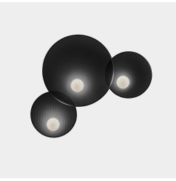 LedsC4 - Aplique TRIP triple 300/460/300mm E14 7W negro