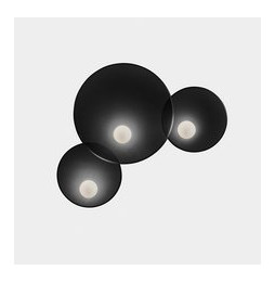LedsC4 - Aplique TRIP triple 300/460/300mm E14 7W negro
