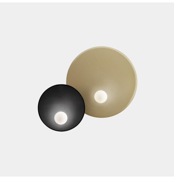 LedsC4 - Aplique TRIP doble 460/300mm E14 7W negro oro mate