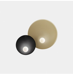 LedsC4 - Aplique TRIP doble 460/300mm E14 7W negro oro mate