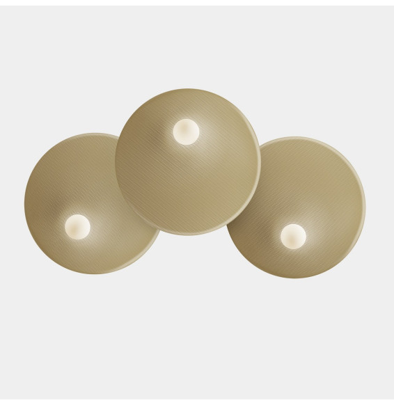 LedsC4 - Aplique TRIP triple 460/460/460mm E14 7W oro mate