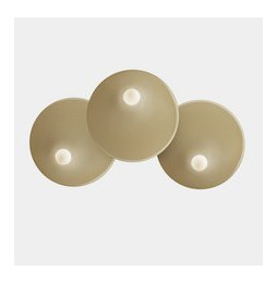 LedsC4 - Aplique TRIP triple 460/460/460mm E14 7W oro mate