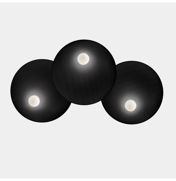LedsC4 - Aplique TRIP triple 460/460/460mm E14 7W negro