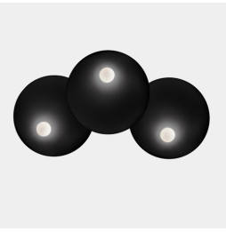 LedsC4 - Aplique TRIP triple 460/460/460mm E14 7W negro