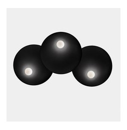 LedsC4 - Aplique TRIP triple 460/460/460mm E14 7W negro