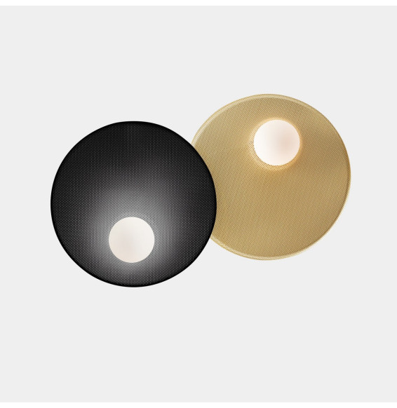 LedsC4 - Aplique TRIP doble 300/300mm E14 7W negro oro mate