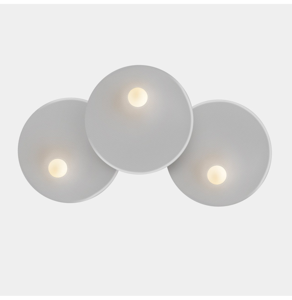 LedsC4 - Aplique TRIP triple 460/460/460mm E14 7W negro cemento