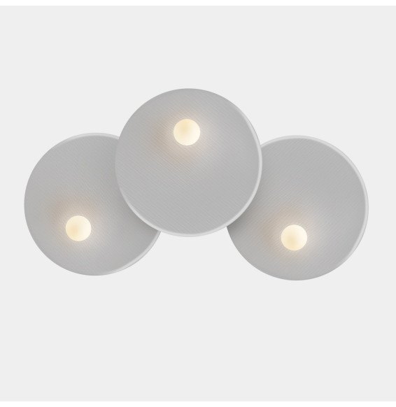 LedsC4 - Aplique TRIP triple 460/460/460mm E14 7W negro cemento