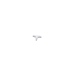 LedsC4 - Conector izquierdo negro T carril blanco