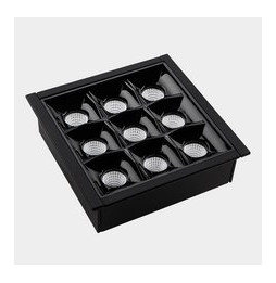 LedsC4 - Downlight BENTO estándar cuadrado Trim 18,3W 3000K CRI90 48 negro IP20 1303lm