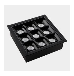 LedsC4 - Downlight BENTO estándar cuadrado Trim 18,3W 3000K CRI90 33,8 negro IP20 1378lm