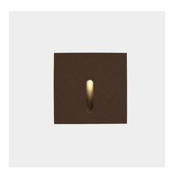 LedsC4 - Empotrable pared IP65 BAT cuadrado lineal LED 2,2W 3000K 6lm marrón
