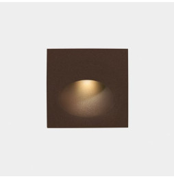 LedsC4 - Empotrable pared IP65 BAT cuadrado oval LED 2,2W 3000K 24lm marrón