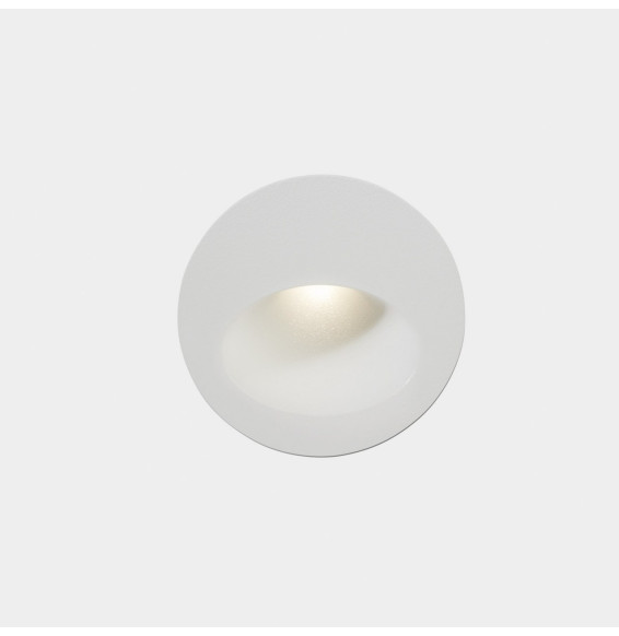 LedsC4 - Empotrable pared IP65 BAT redondo oval LED 2,2W 2700K 45lm blanco