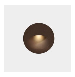 LedsC4 - Empotrable pared IP65 BAT redondo oval LED 2,2W 3000K 24lm marrón
