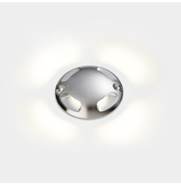 LedsC4 - Empotrable suelo IP65/IP67 Pixel 4 ventanas LED 3,4W 3000K gris urbano 15lm