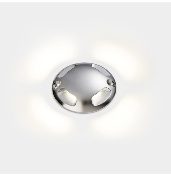 LedsC4 - Empotrable suelo IP65/IP67 Pixel 4 ventanas LED 3,4W 3000K gris urbano 15lm