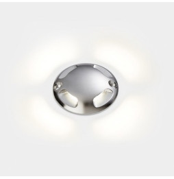 LedsC4 - Empotrable suelo IP65/IP67 Pixel 4 ventanas LED 3,4W 3000K gris urbano 15lm